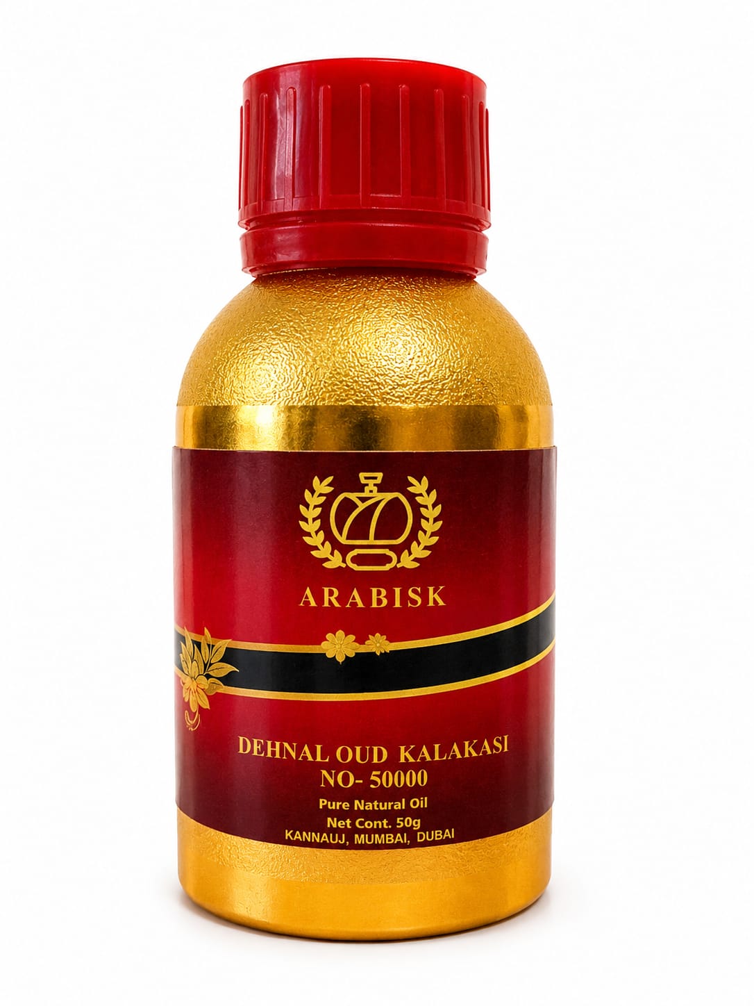 ARABISK Dehnal Oud Kalakasi No. 50000 | Pure Natural Attar Oil | Alcohol-Free, Long-Lasting Fragrance | 50g Arabisk