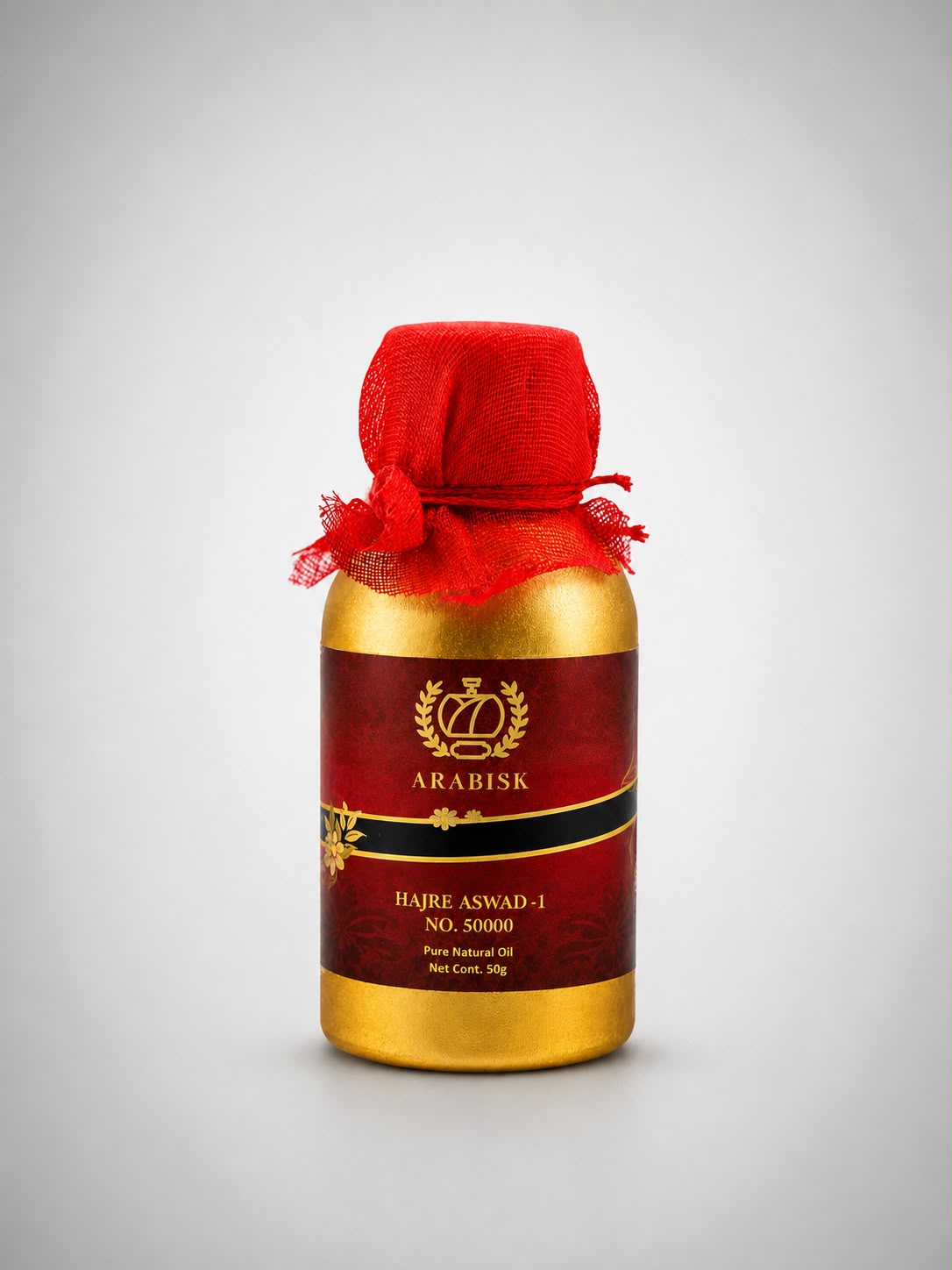 ARABISK Hajre Aswad - Pure Natural Attar | Handcrafted Kannauj Oriental Perfume Oil | Warm Spices, Woody & Musk Notes | Alcohol-Free, Long-Lasting Fragrance (50g)