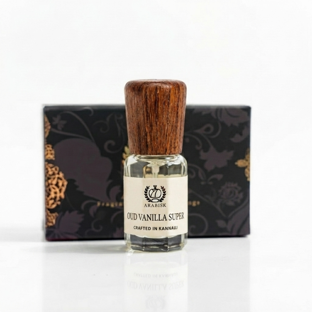 ARABISK Oud Vanilla Super Attar | Pure Oud & Sweet Vanilla Attar Oil | Alcohol-Free, Long-Lasting Unisex Attar Arabisk