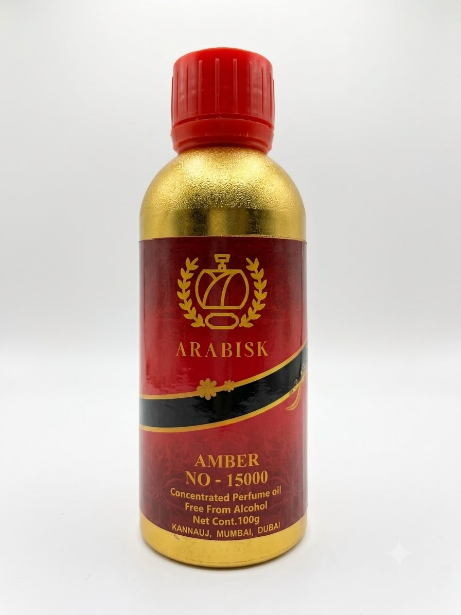 ARABISK Amber No. 15000 | Concentrated Attar Oil | Alcohol-Free, Long-Lasting Fragrance | 100g Arabisk