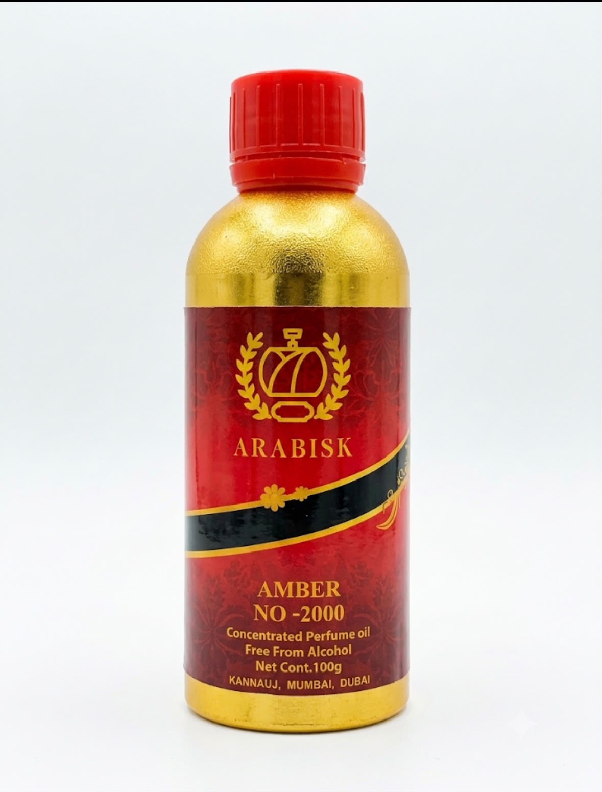 ARABISK Amber No. 2000 | Concentrated Attar Oil | Alcohol-Free, Long-Lasting Fragrance | 100g Arabisk