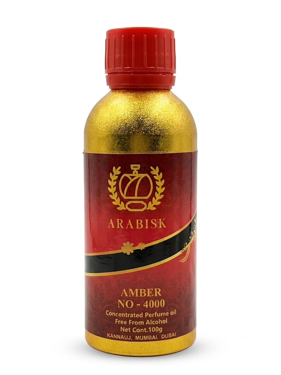ARABISK Amber No. 4000 | Concentrated Attar Oil | Alcohol-Free, Long-Lasting Fragrance | 100g Arabisk