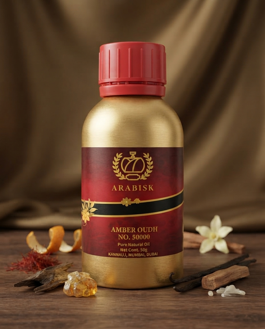 ARABISK Amber Oud | Concentrated Attar Oil | Alcohol-Free, Long-Lasting Fragrance Arabisk