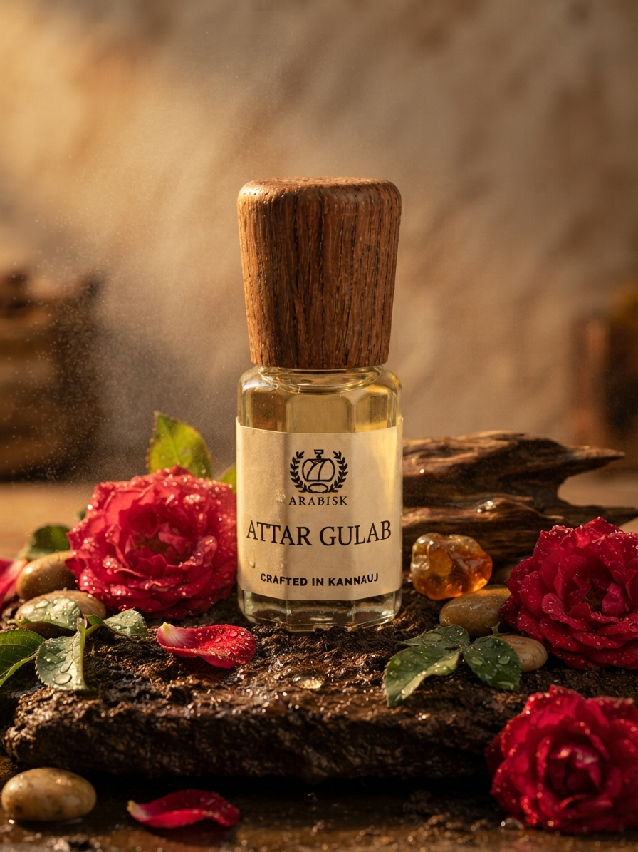 ARABISK Attar Gulab | Pure Natural Rose Attar Oil | Alcohol-Free, Long-Lasting Unisex Attar Arabisk