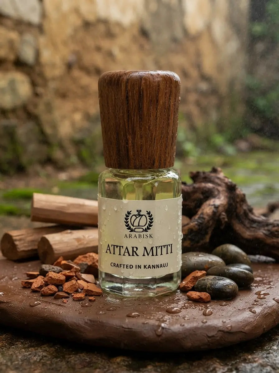ARABISK Attar Mitti | Pure Natural Fragrance | Handcrafted Kannauj Earthy Perfume Oil | Alcohol-Free, Long-Lasting Ittar Arabisk