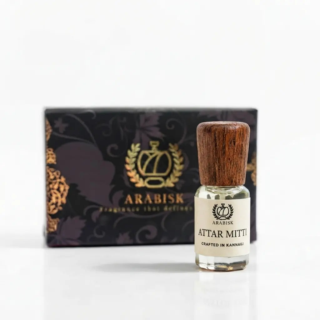 ARABISK Attar Mitti | Pure Natural Fragrance | Handcrafted Kannauj Earthy Perfume Oil | Alcohol-Free, Long-Lasting Ittar Arabisk