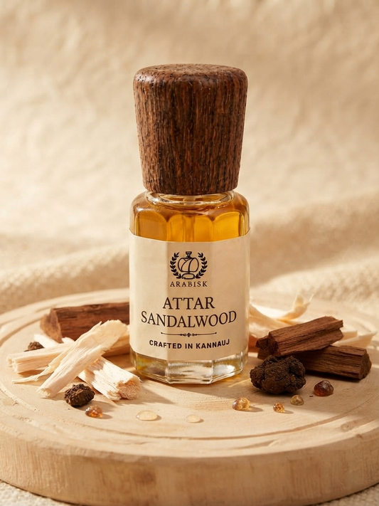 ARABISK Attar Sandalwood | Pure Natural Woody Attar Oil | Alcohol-Free, Long-Lasting Unisex Attar Arabisk