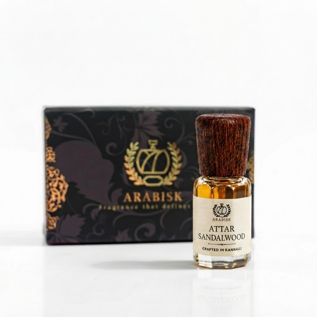 ARABISK Attar Sandalwood | Pure Natural Woody Attar Oil | Alcohol-Free, Long-Lasting Unisex Attar Arabisk