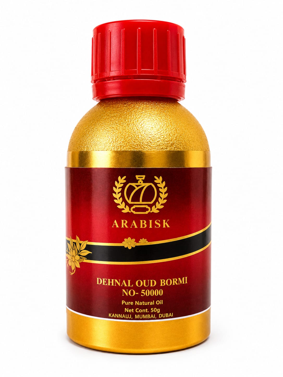 ARABISK Dehnal Oud Bormi No. 50000 | Pure Natural Attar Oil | Alcohol-Free, Long-Lasting Fragrance | 50g Arabisk