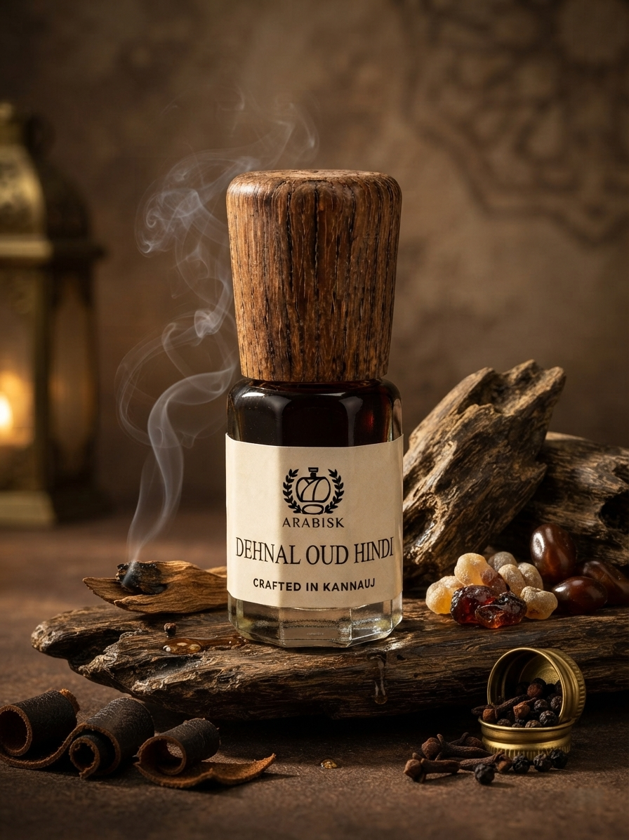 ARABISK Dehnal Oud Hindi Attar | Natural Indian Oud Attar Oil | Alcohol-Free, Unisex Attar Arabisk