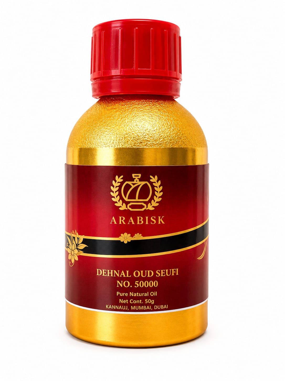 ARABISK Dehnal Oud Seufi No. 50000 | Pure Natural Attar Oil | Alcohol-Free, Long-Lasting Fragrance | 50g Arabisk