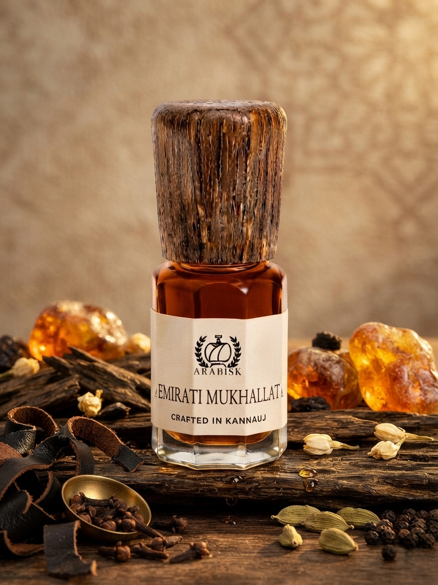 ARABISK Emirati Mukhallat Attar | Pure Luxury Oriental Blend Attar Oil | Alcohol-Free, Long-Lasting Unisex Attar Arabisk