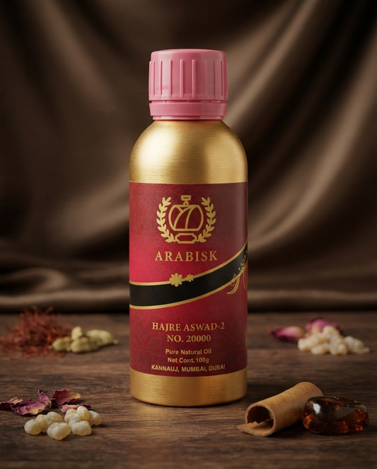 ARABISK Hajre Aswad - 2 | Pure Natural Attar | Handcrafted Kannauj Oriental Attar Oil | Alcohol-Free, Long-Lasting Fragrance Arabisk
