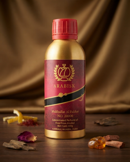 ARABISK Mukhallat Al Fakhar | Concentrated Attar Oil | Alcohol-Free, Long-Lasting Fragrance Arabisk