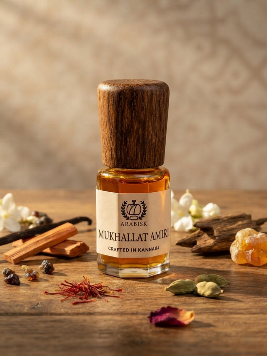 ARABISK Mukhallat Amiri Attar | Authentic Luxury Perfume Oil | Alcohol-Free, Long-Lasting Unisex Ittar Arabisk