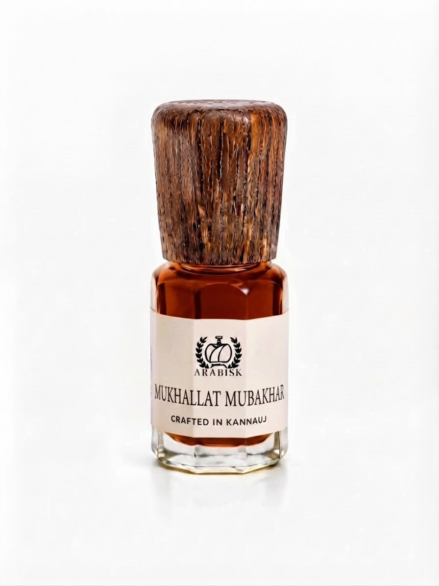 ARABISK Mukhallat Mubakhar Attar | Pure Smoky Oud & Resinous Blend Attar Oil | Alcohol-Free, Long-Lasting Unisex Attar Arabisk