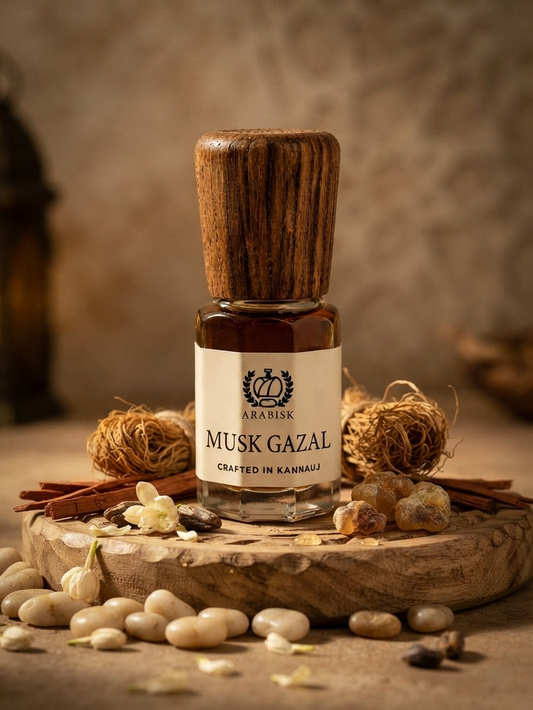 ARABISK Musk Gazal Attar | Pure Oriental Musk Attar Oil | Alcohol-Free, Long-Lasting Unisex Attar Arabisk