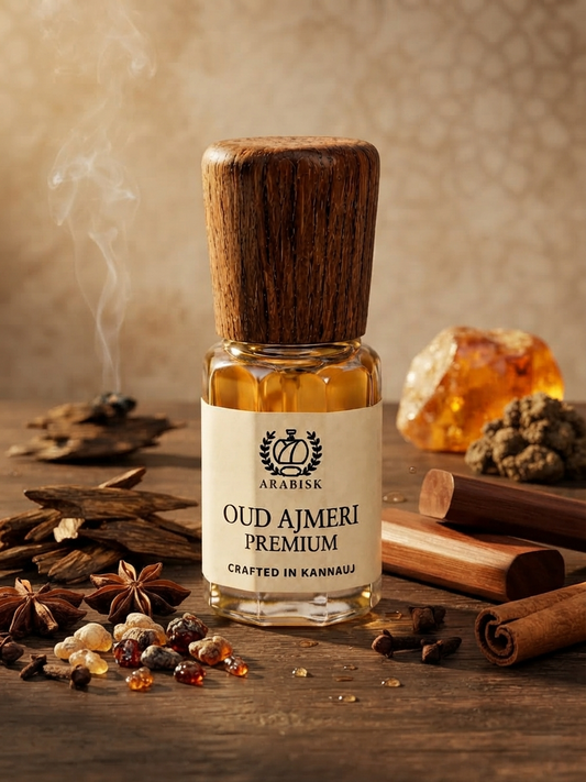 ARABISK Oud Ajmeri Premium Attar | Pure Natural Oud Attar Oil | Alcohol-Free, Long-Lasting Unisex Attar Arabisk