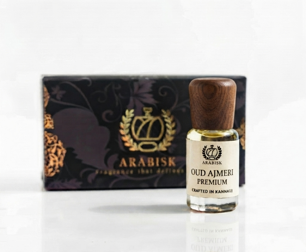 ARABISK Oud Ajmeri Premium Attar | Pure Natural Oud Attar Oil | Alcohol-Free, Long-Lasting Unisex Attar Arabisk