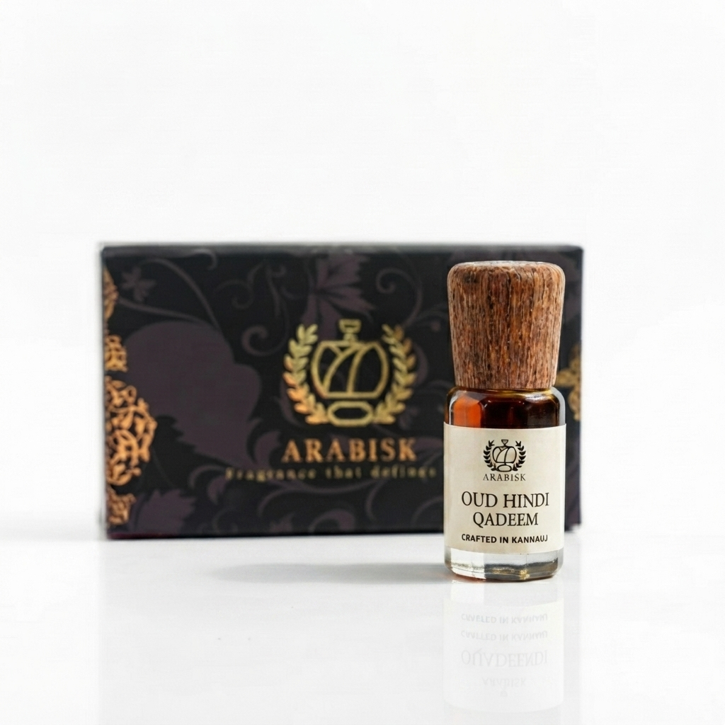 ARABISK Oud Hindi Qadeem Attar | Pure 100% Natural Oud Attar Oil | Alcohol-Free, Long-Legendary Unisex Attarttar Arabisk