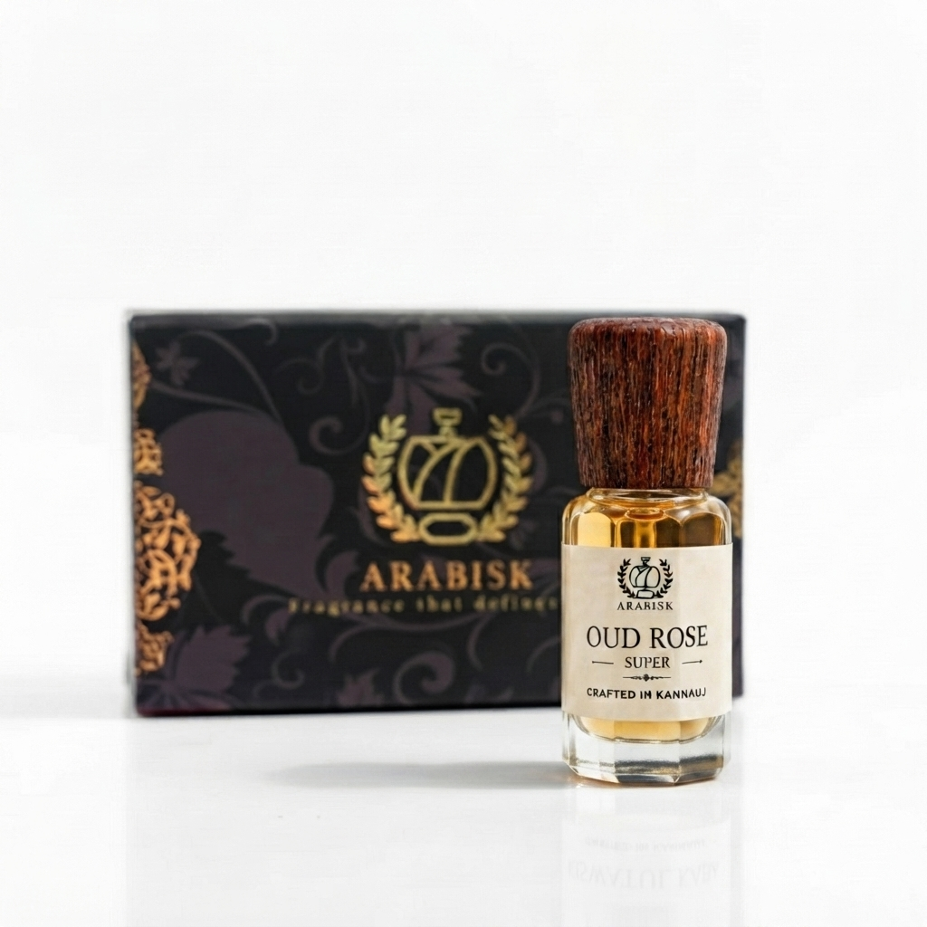ARABISK Oud Rose Super Attar | Pure Natural Oud & Rose Attar Oil | Alcohol-Free, Long-Lasting Unisex Attar Arabisk