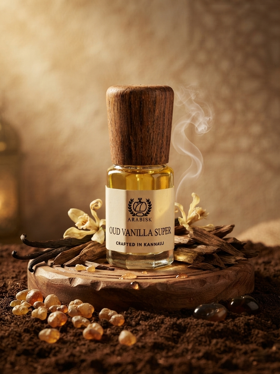 ARABISK Oud Vanilla Super Attar | Pure Oud & Sweet Vanilla Attar Oil | Alcohol-Free, Long-Lasting Unisex Attar Arabisk