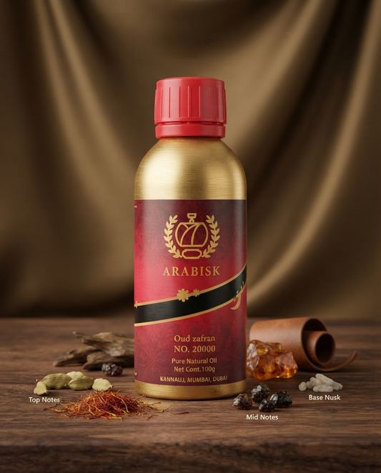 ARABISK Oud Zafran | Concentrated Attar Oil | Alcohol-Free, Long-Lasting Fragrance Arabisk