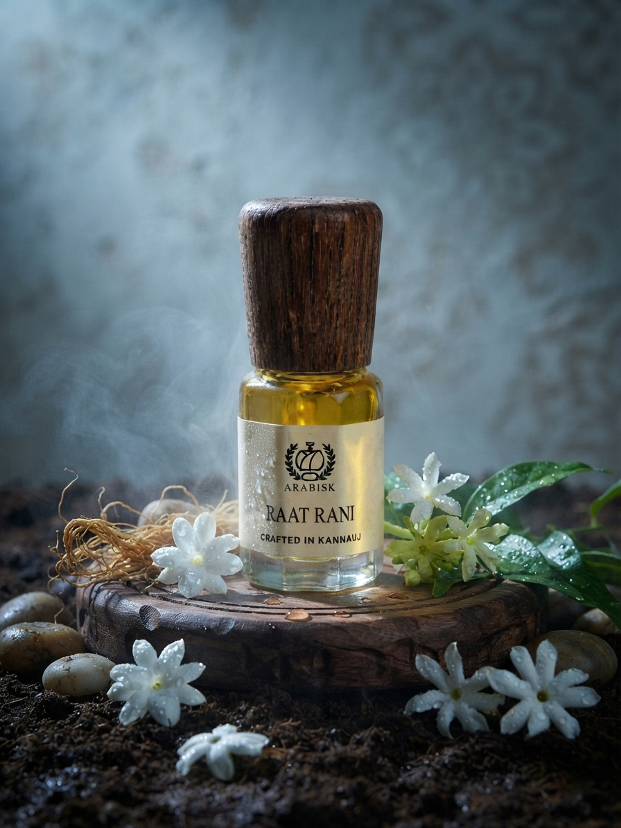 ARABISK Raat Rani Attar | Pure Natural Night-Blooming Jasmine Attar Oil | Alcohol-Free, Long-Lasting Unisex Attar Arabisk