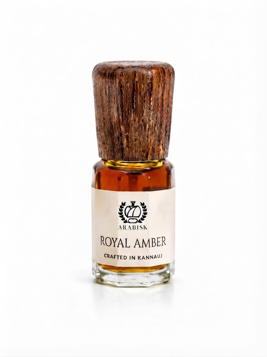 ARABISK Royal Amber Attar | Pure Golden Amber Attar Oil | Alcohol-Free, Long-Lasting Unisex Attar Arabisk
