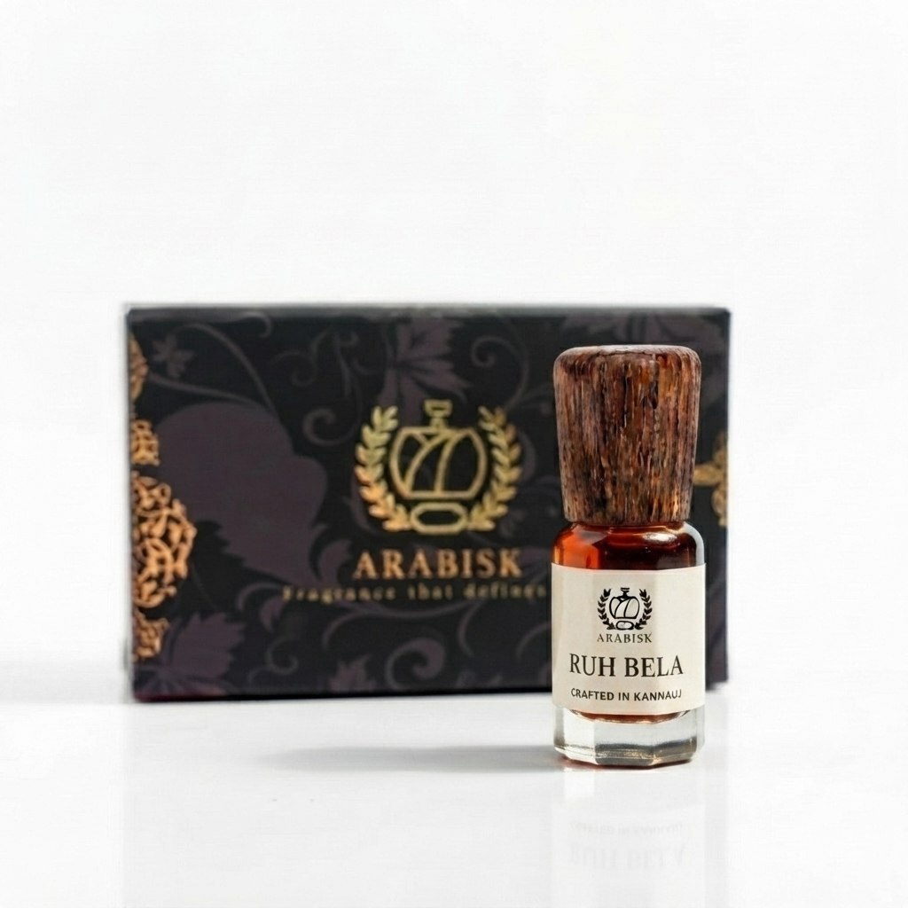 ARABISK Ruh Bela Attar | Pure Natural White Jasmine Attar Oil | Alcohol-Free, Long-Lasting Unisex Attar Arabisk