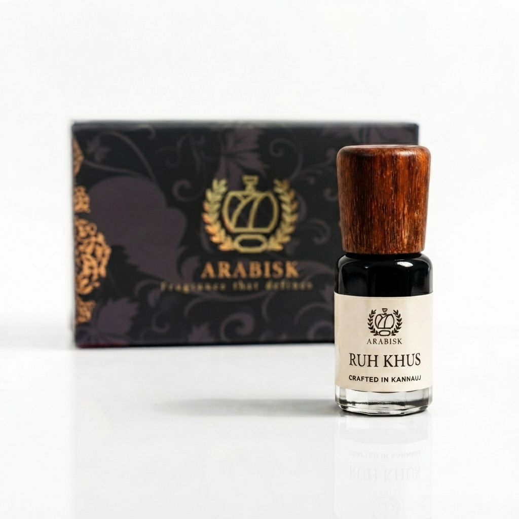 ARABISK Ruh Khus Attar | Pure Natural Attar Oil | Alcohol-Free, Long-Lasting Unisex Attar Arabisk