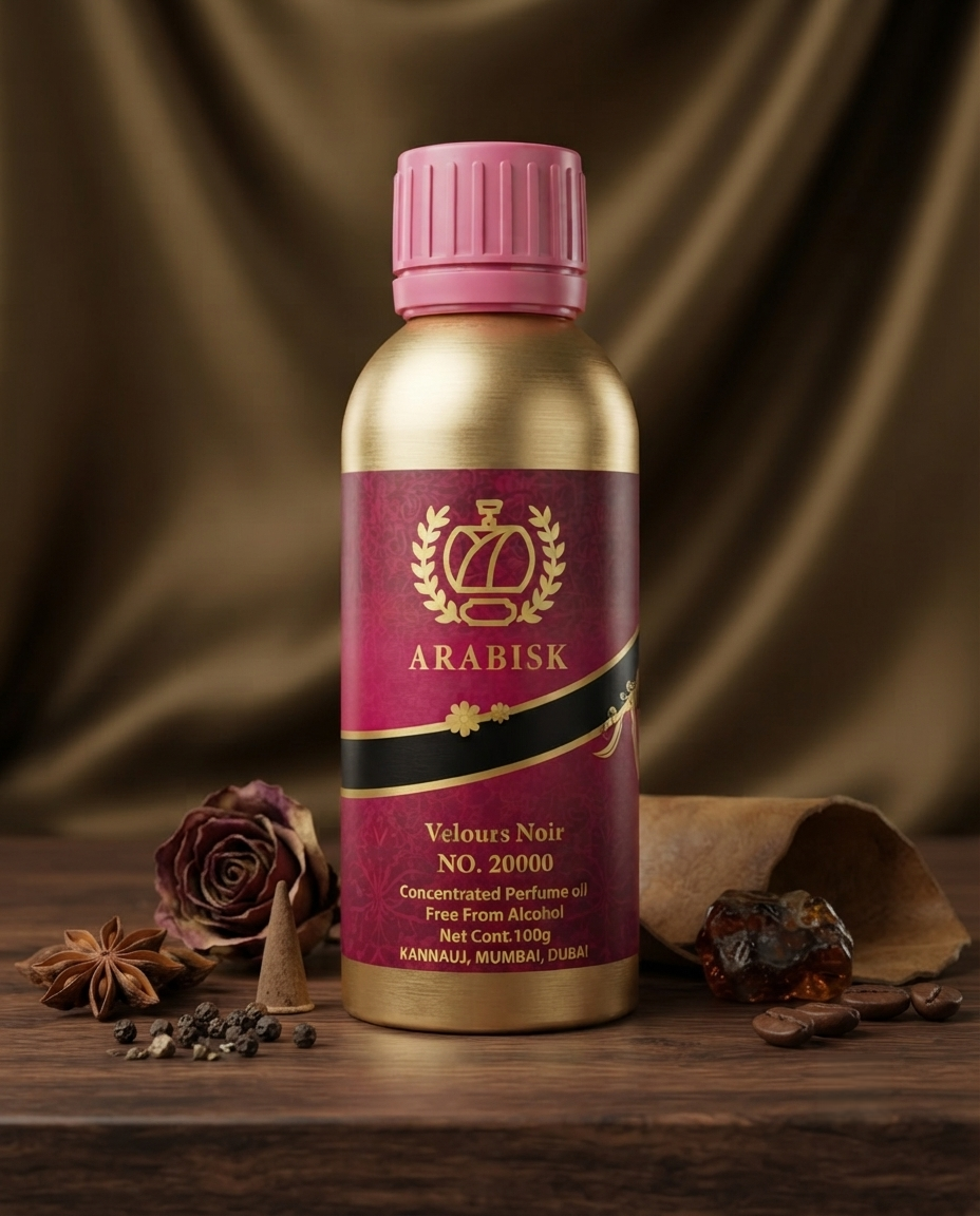 ARABISK Velours Noir | Handcrafted Oriental Attar | Alcohol-Free, Long-Lasting Fragrance Arabisk