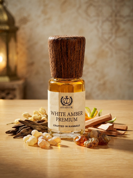 ARABISK White Amber Premium Attar | Pure Natural Amber Attar Oil | Alcohol-Free, Long-Lasting Unisex Attar Arabisk