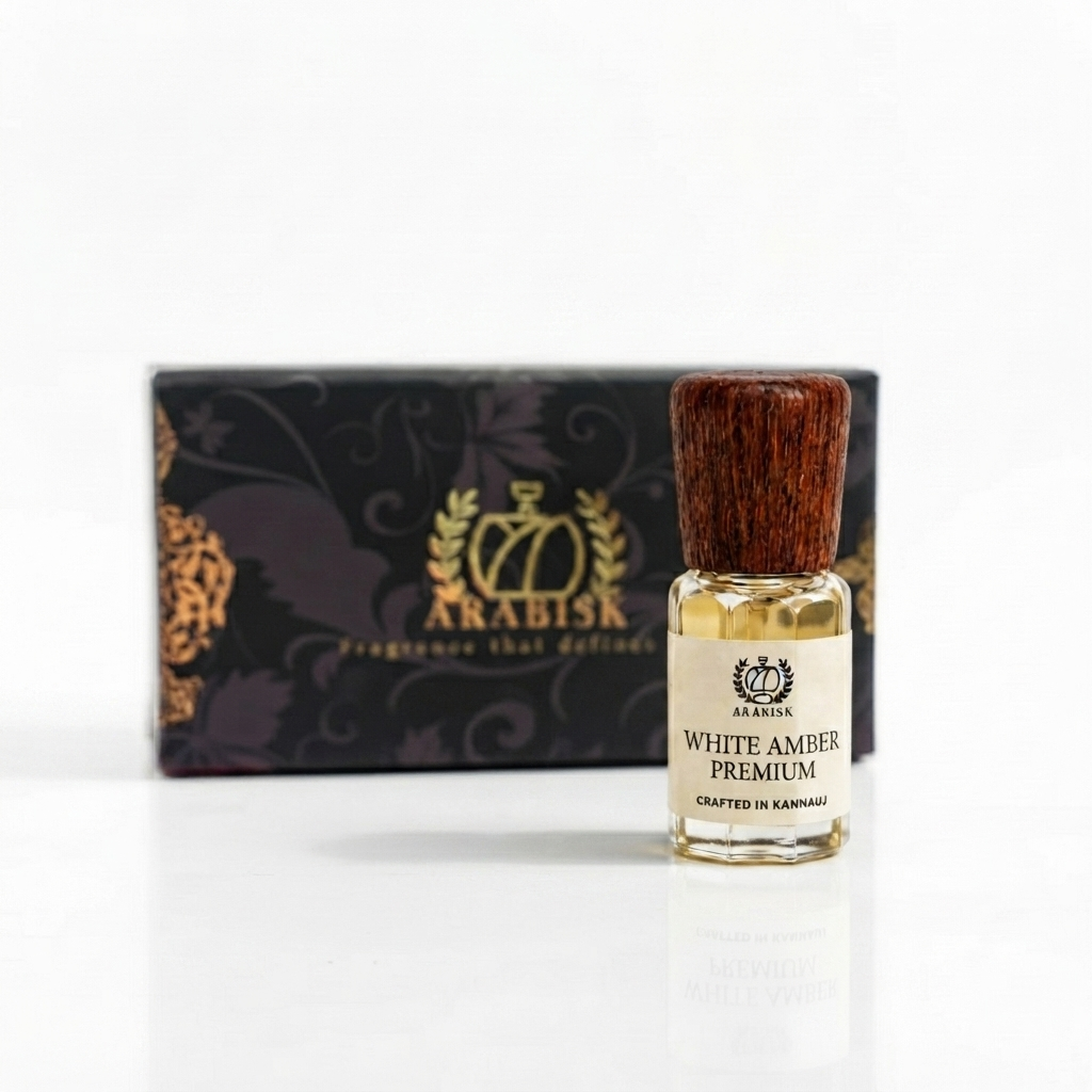 ARABISK White Amber Premium Attar | Pure Natural Amber Attar Oil | Alcohol-Free, Long-Lasting Unisex Attar Arabisk